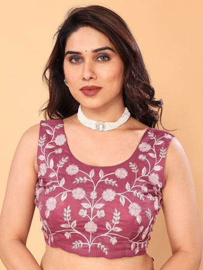 Gajari Embroidery Georgette Party Wear Ready to Wear Designer Saree